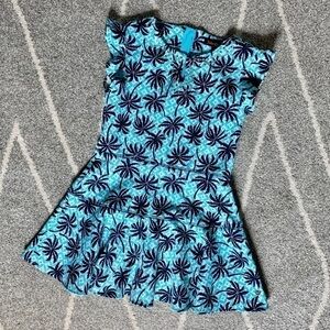 Juicy Couture Teal & Navy Palm Tree Dress 4T